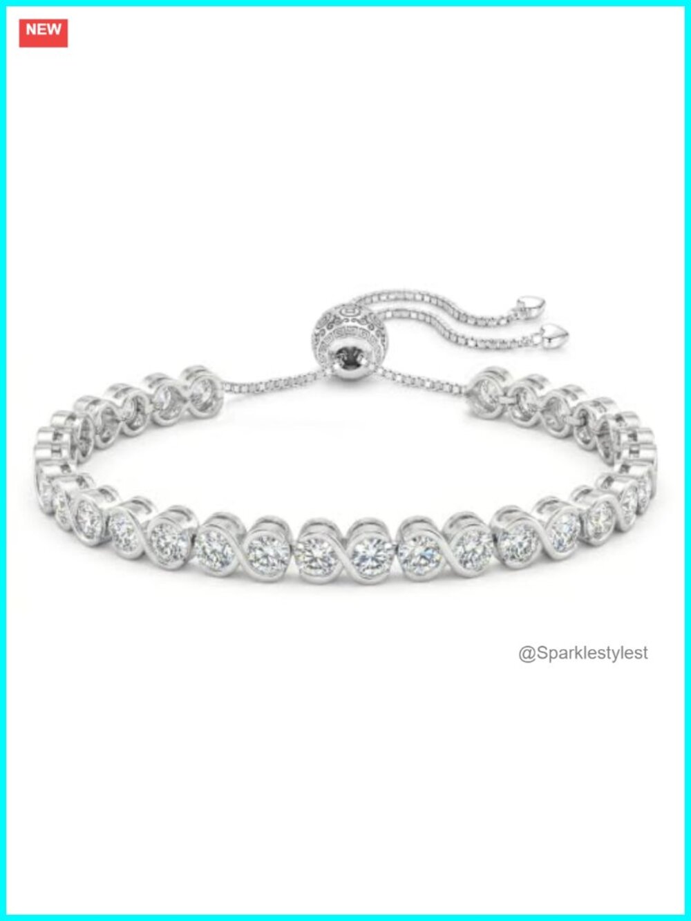11.11CT Moissanite Tennis Bracelet 925 Sterling Silver White Gold Plated